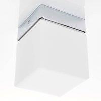 Helestra Keto LED ceiling light, cube, chrome
