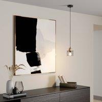 HELAM Edison pendant light in black/copper, 1-bulb