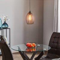 HELAM Dali pendant light in black, 1-bulb