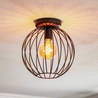 HELAM Cumera ceiling lamp with open cage shade, 30 cm