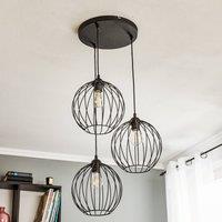 HELAM Cumera pendant light, 3-bulb, round