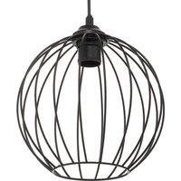 HELAM Cumera pendant light in black, 4-bulb, round