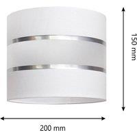 HELAM Lampshade Helene E27 20/height15cm white/silver