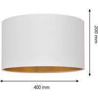 HELAM Lampshade Alba, 40 cm, E27, white/gold