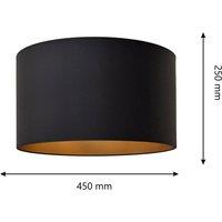 HELAM Alba lampshade, 45 cm, E27, black/gold