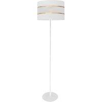 HELAM Helene floor lamp with white-gold textile shade