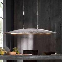 FISCHER & HONSEL Colmar LED pendant light, length 140 cm, nickel
