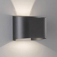FISCHER & HONSEL Wall LED wall light, 2-bulb, round, black