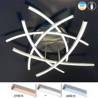 FISCHER & HONSEL Cross Tunable White LED ceiling lamp 6-bulb nickel