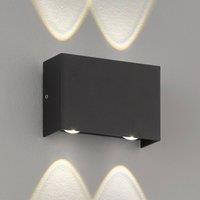 FISCHER & HONSEL Tokio LED outdoor wall light in black, four-bulb