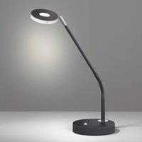 FISCHER & HONSEL Dent LED table lamp, dimmable, CCT, 6W black