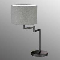 FISCHER & HONSEL Rota table lamp with grey linen lampshade