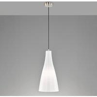 FISCHER & HONSEL Zeal pendant light, matt nickel/opal, 18 cm