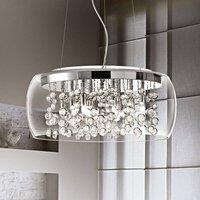 Ideallux Audi pendant light, transparent glass, 50 cm