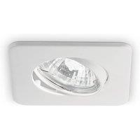 Ideallux Lounge downlight, square, white