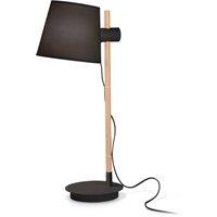 Ideallux Ideal Lux Axel table lamp with wood, black/natural