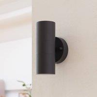 Prios Tulimar 2-bulb outdoor wall lamp, anthracite, metal