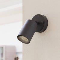Prios outdoor wall spotlight Tulimar, height 15 cm, movable, aluminium