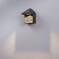 Lucande Zalinda LED outdoor wall light in dark grey