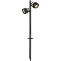 SLV path light Sitra, 2-bulb, anthracite, aluminium, GX53, IP44