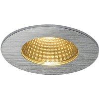SLV Patta-I LED recessed light, round, brushed aluminium