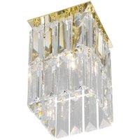 KOLARZ Prisma - golden crystal ceiling light