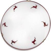 austrolux Nonna stag ceiling light, white and red, 1-bulb