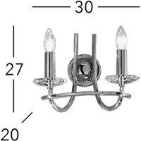 KOLARZ Imperial wall light, brass, two-bulb