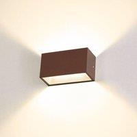 SLV Sitra LED outdoor wall light up/down 20cm rust