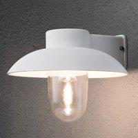 Konstsmide Mani outdoor wall light, clear glass, white