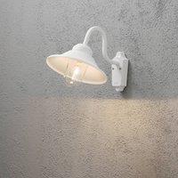 Konstsmide Vega outdoor wall light, width 29.5 cm, white