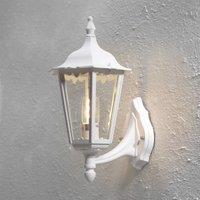 Konstsmide Firenze outdoor wall light, white, socket above, 48 cm