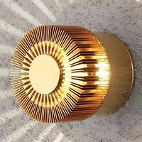 Konstsmide Monza LED outdoor wall lamp round bronze 9 cm