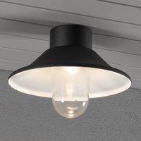 Konstsmide Vega LED ceiling lamp, outdoor, black, 30 cm