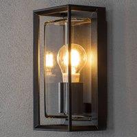 Konstsmide Brindisi outdoor wall light, black, metal, 26 cm high, IP54