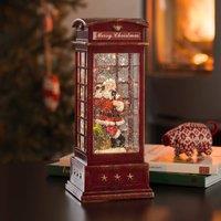 Konstsmide Christmas LED decorative light Telephone Box with Santa