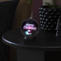 Konstsmide Christmas Merry Christmas 3D hologram globe, 42 LEDs