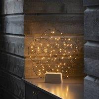 Konstsmide Christmas LED decorative light 5 small rings, wooden base