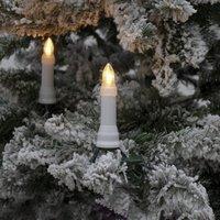 Konstsmide Christmas LED fairy lights IP44 amber 25-bulb top bulbs
