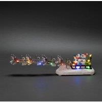 Konstsmide Christmas Snowman with Dog Sled table decoration, LEDs