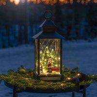 Konstsmide Christmas Santa Claus LED decorative lantern black IP44 32cm
