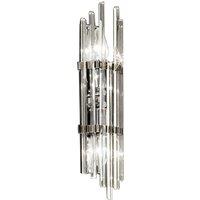 Austrolux Ontario wall light, 41 cm, chrome-coloured, glass