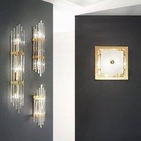 Austrolux Ontario wall light, 60 cm, 24 K gold-plated, glass
