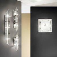 Austrolux Ontario wall light, 60 cm, chrome-coloured, glass