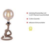 JUST LIGHT. GmbH Rope table lamp made of thick rope