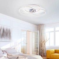JUST LIGHT. GmbH Ivanka LED ceiling light, three rings, steel