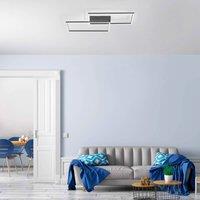 JUST LIGHT. GmbH Iven LED ceiling light, dimmable, black, 60.5 x 32.5 cm