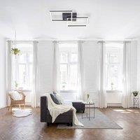 JUST LIGHT. GmbH Iven LED ceiling light, dimmable, black, 53 x 53 cm