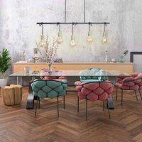 JUST LIGHT. GmbH Tamara hanging light, five-bulb, brass/black