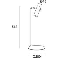 LEDS-C4 Nude Curved table lamp E27 black